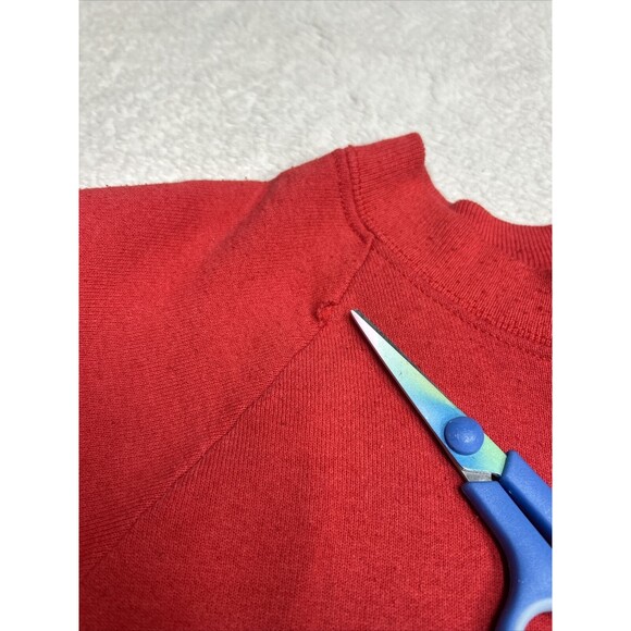 Vintage 80s Ohio State Buckeyes Red Crewneck Sweatshirt Size Large - Picture 4 of 8